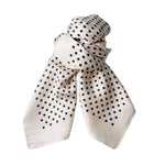 BLACK COLOUR Bianca Mini Scarf in Off White Dot