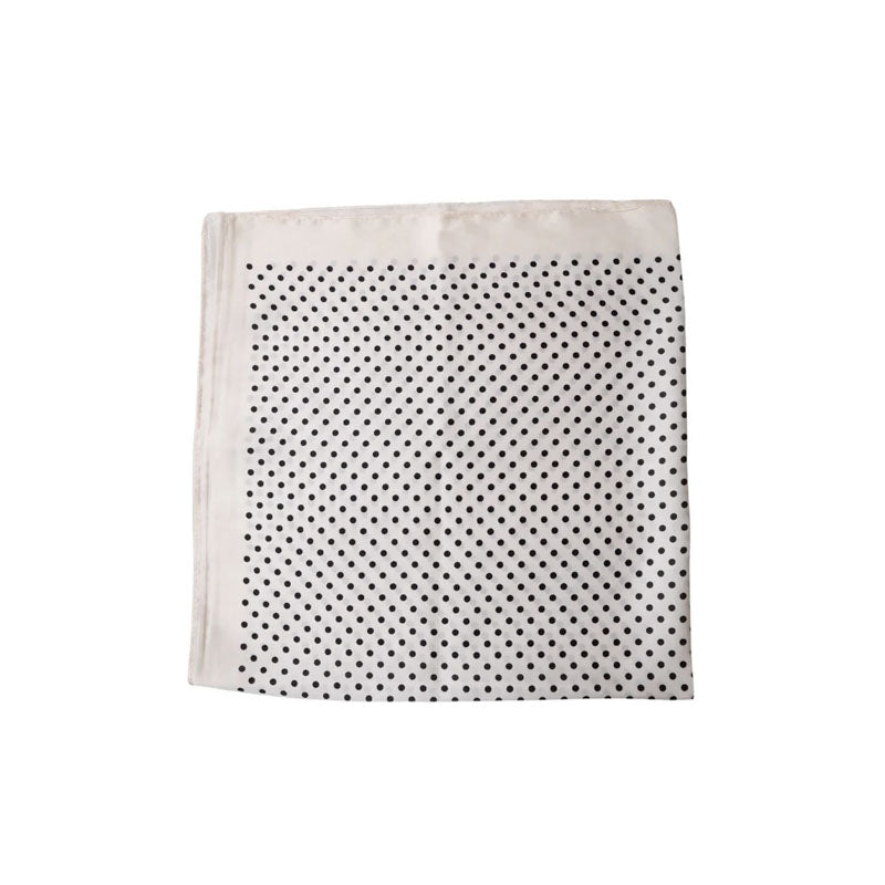 BLACK COLOUR Bianca Mini Scarf in Off White Dot