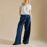 Luca Wide Leg Jeans in Dark Denim