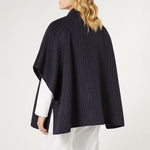 Perseo Double Faced Wool Cape in Ultramarine