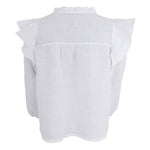 Melina Frill Blouse in White