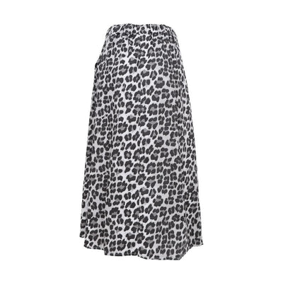 BLACK COLOUR Abbie Skirt in Light Grey Leopard