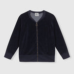 BEATRIZ FUREST Riva Zip Up Towelling Top 49R201 in Navy