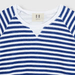 BEATRIZ FUREST Bertram Stripes Towelling Sweatshirt 49R205 in White/Blue