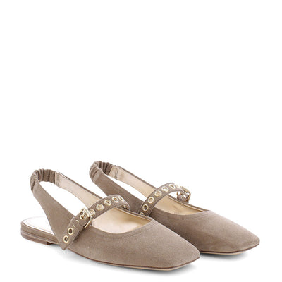 KENNEL & SCHMENGER Leila Slingback Ballet Flats in Nuts/Gold