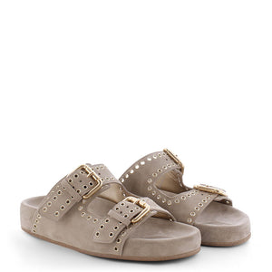 Soda Sandals in Linen/Gold