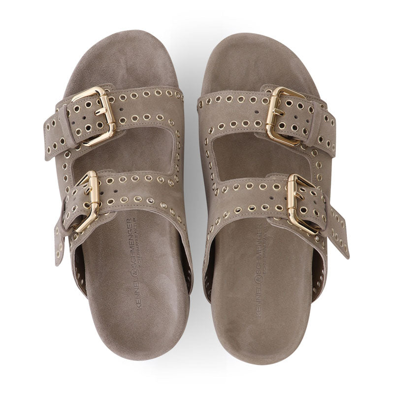 KENNEL & SCHMENGER Soda Sandals in Linen/Gold