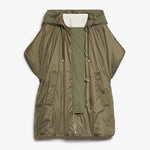 Egemone Water Repellent Reversible Canvas Cape in Khaki