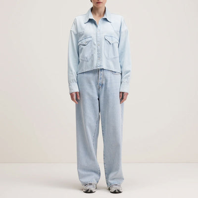 BELLEROSE Polar Shirt in Used Light Blue