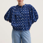 Ink 42 Ikat Blouse in Dark Blue