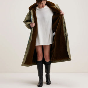 Hosfo Long Parka in Khaki