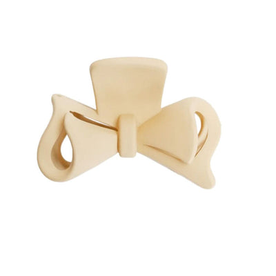 Catrina Bow Small Matt Hair Claw in Sand