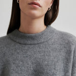 Brook Knit Drop Shoulder Knit in Charcoal Grey