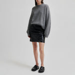 Brook Knit Drop Shoulder Knit in Charcoal Grey