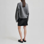 Brook Knit Drop Shoulder Knit in Charcoal Grey