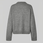 Brook Knit Drop Shoulder Knit in Charcoal Grey