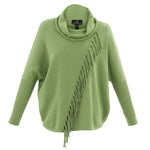 Slouchy Roll Neck Sweater in Green