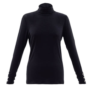 Turtle Neck Top in Black