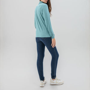 Turtle Neck Top in Blue