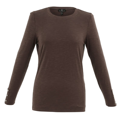 Round Neck Top in Brown