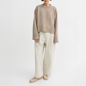 Campa Jumper in Light Brown Mouline