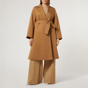 Candido Water-Repellent Gabardine Trench Coat in Camel