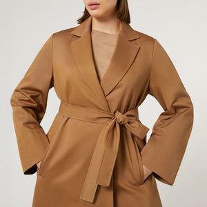 Candido Water-Repellent Gabardine Trench Coat in Camel