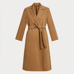 Candido Water-Repellent Gabardine Trench Coat in Camel