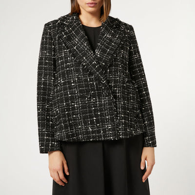 MARINA RINALDI Saggina Check Blazer in Black