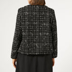 Saggina Check Blazer in Black