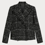 Saggina Check Blazer in Black