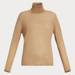 Judy Silk & Cashmere Polo Neck Jumper in Camel