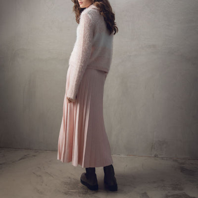 Contrast Roll Neck Sweater in Pink Mix