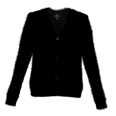 Simple V Neck Cardigan in Black