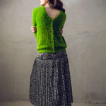 Simple V Neck Cardigan in Green