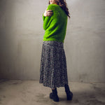 Simple V Neck Cardigan in Green