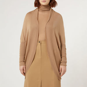 Segovia Wool & Cashmere Cardigan in Camel