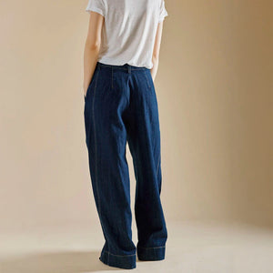 Luca Wide Leg Jeans in Dark Denim