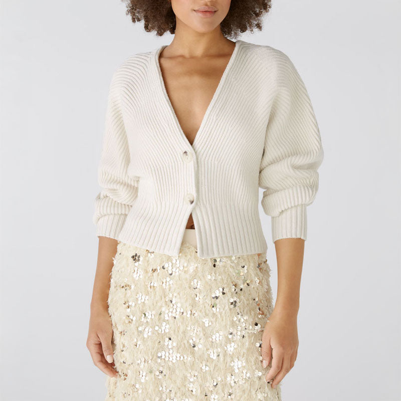 2 Button Cardigan in Off White