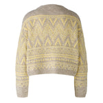 Zig Zag Print Jumper in Yellow Taupe