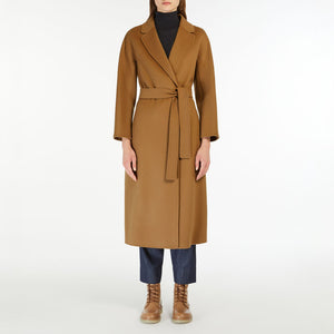 Esturia Wool Midi Coat in Camel