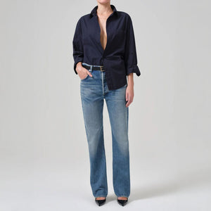 Kayla Corduroy Shirt in Navy