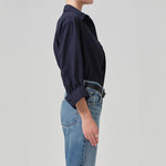 Kayla Corduroy Shirt in Navy