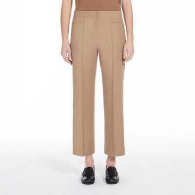 Zemira Cotton Cover Trousers in Camel