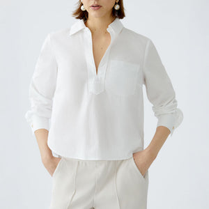 OUI 91881 Blouse in Optic White