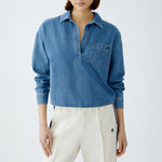 OUI 91898 Denim Blouse in Blue