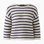 OUI 91959 Jumper in White Blue