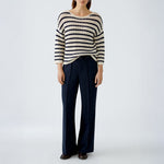 OUI 91959 Jumper in White Blue