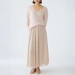 OUI 92422 Maxi Skirt in Rose Copper