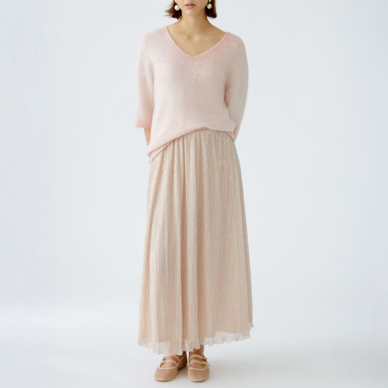 OUI 92422 Maxi Skirt in Rose Copper